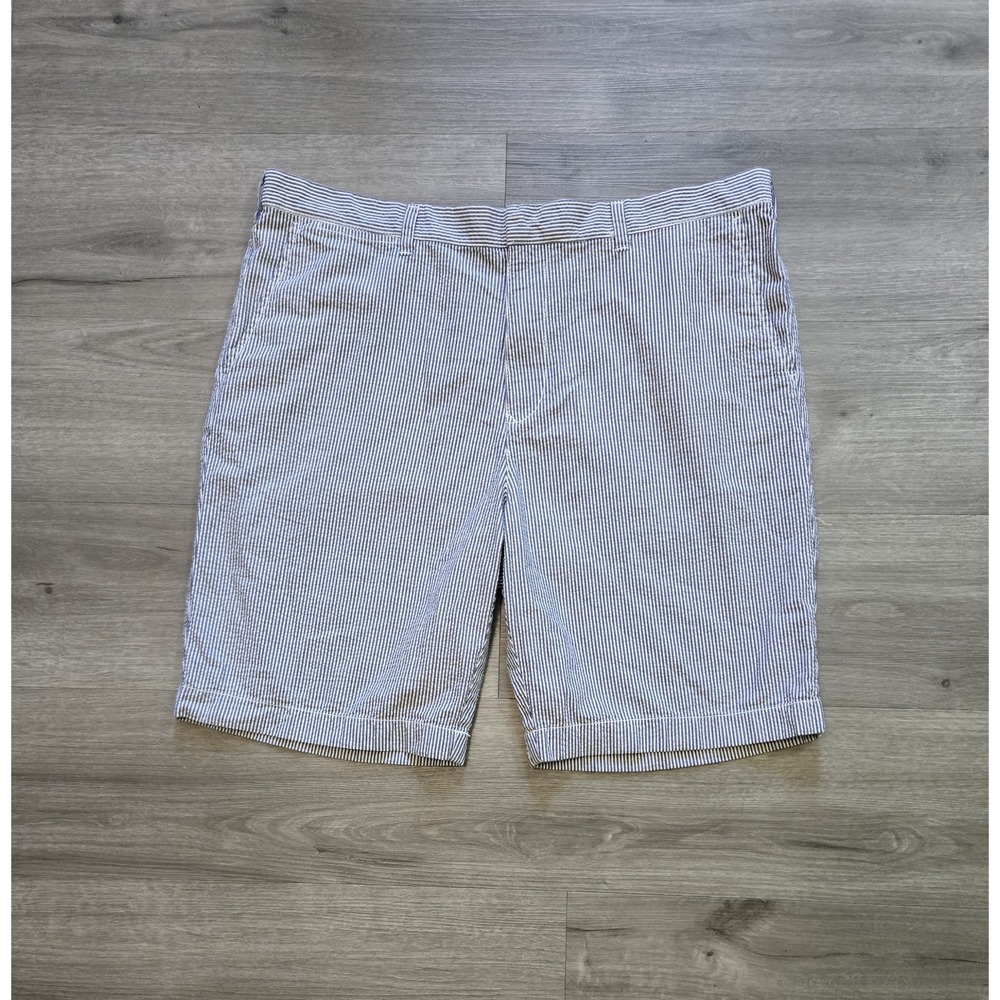 Tommy Hilfiger Shorts Mens Size 40 Blue White Striped Seersucker Preppy Golf